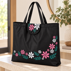 Bolsa Reutilizable Plegable negra en ambiente Vendalia