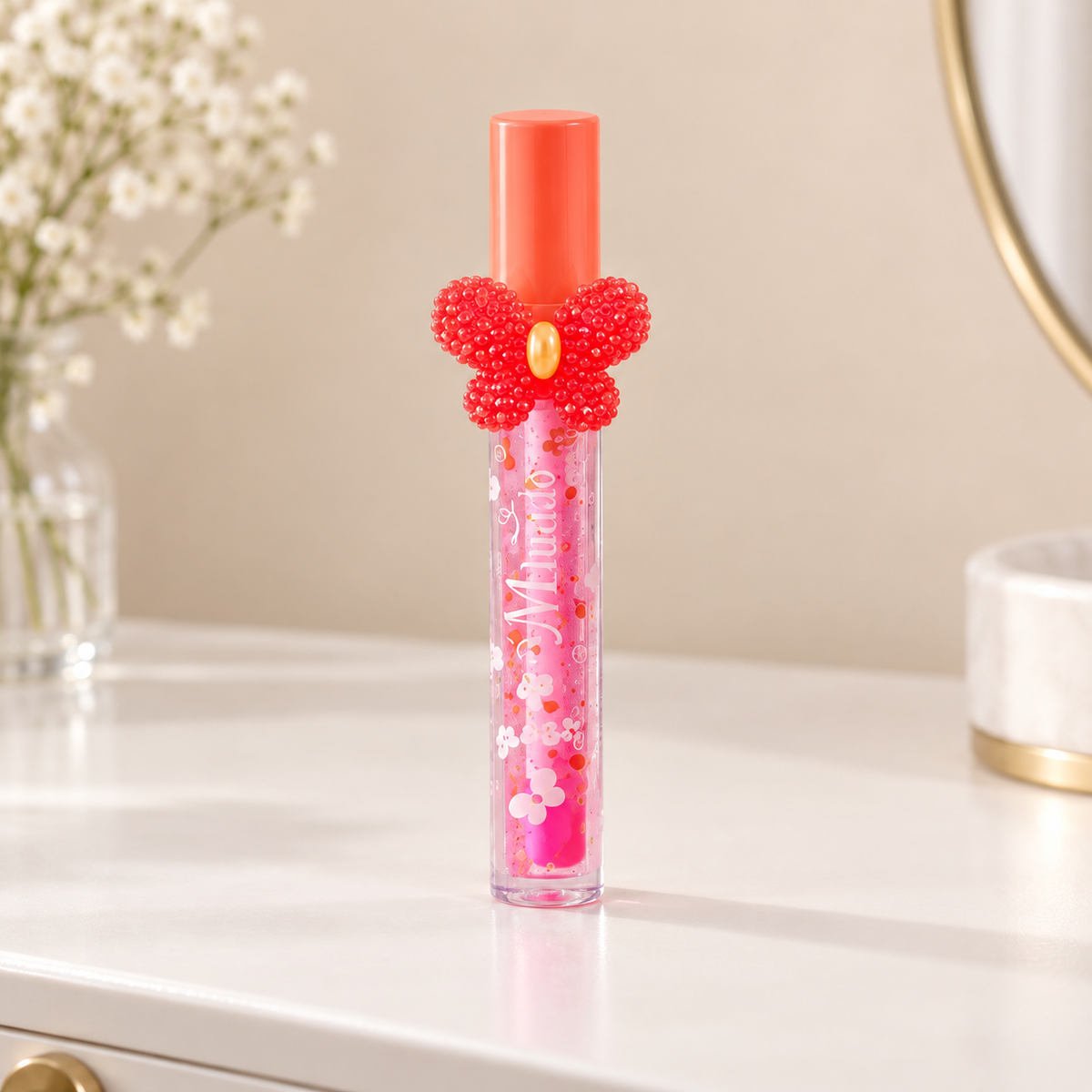 Brillo Labial Lip Gloss · Paquete de 24 piezas en ambiente Vendalia — detalle de una pieza del paquete de 24