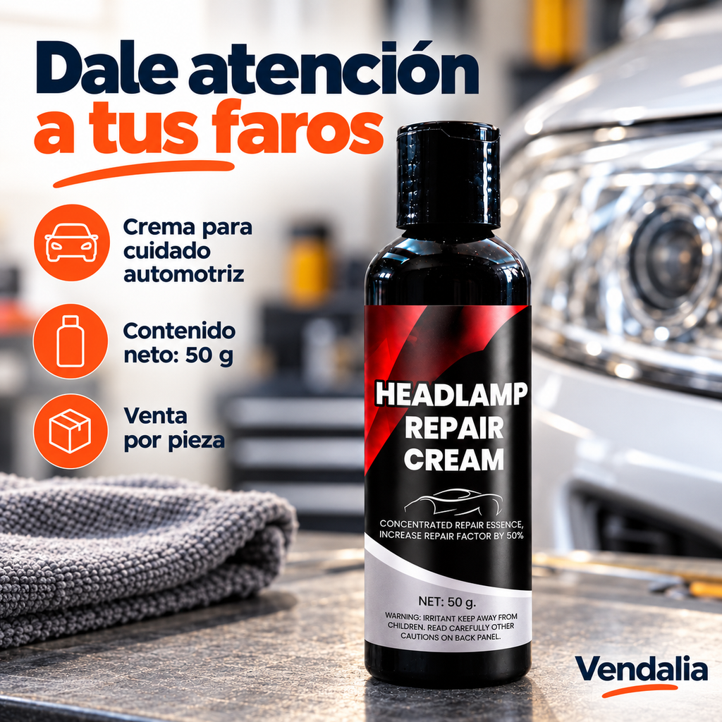 Crema para faros en envase de 50 g — portada Vendalia