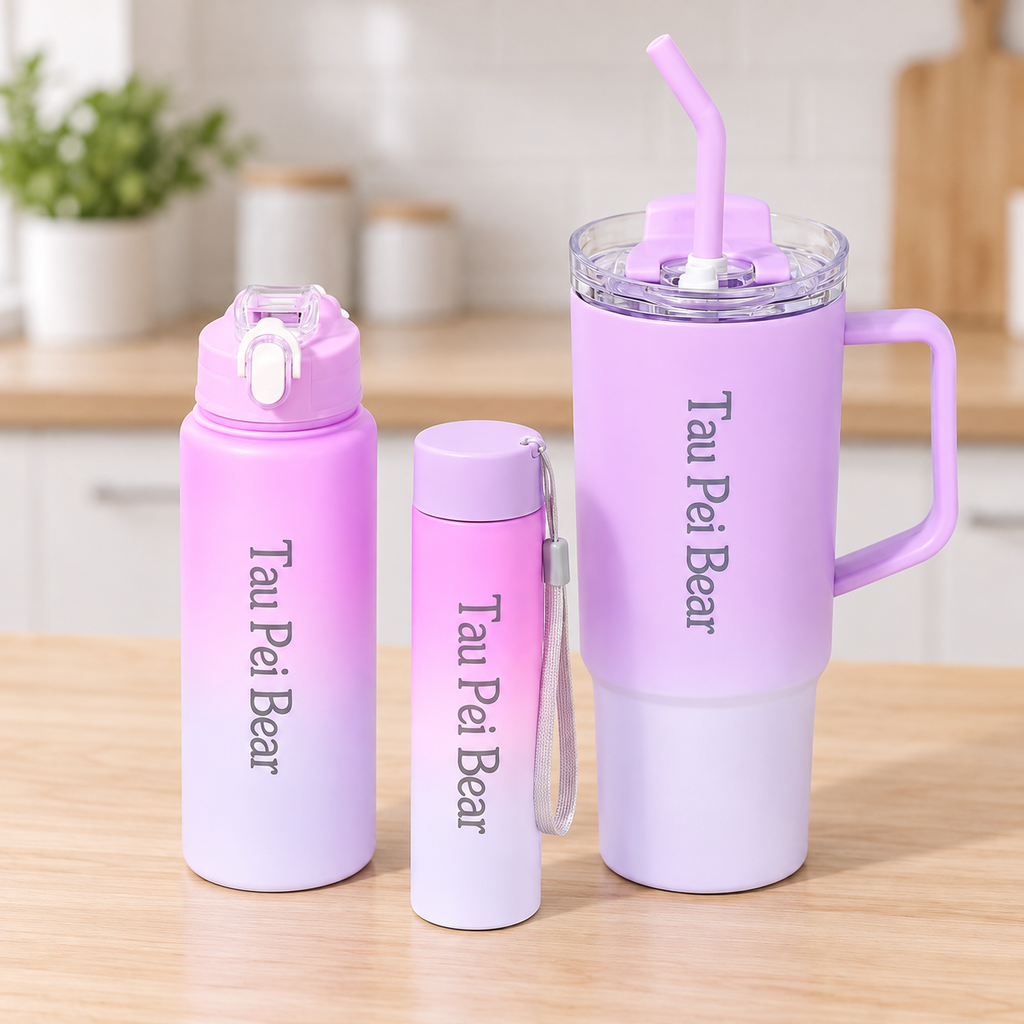 Botellas Reutilizables Lila en ambiente Vendalia