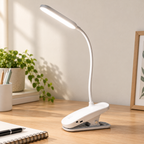 Lámpara LED de Escritorio con Clip Flexible en ambiente de hogar — Vendalia