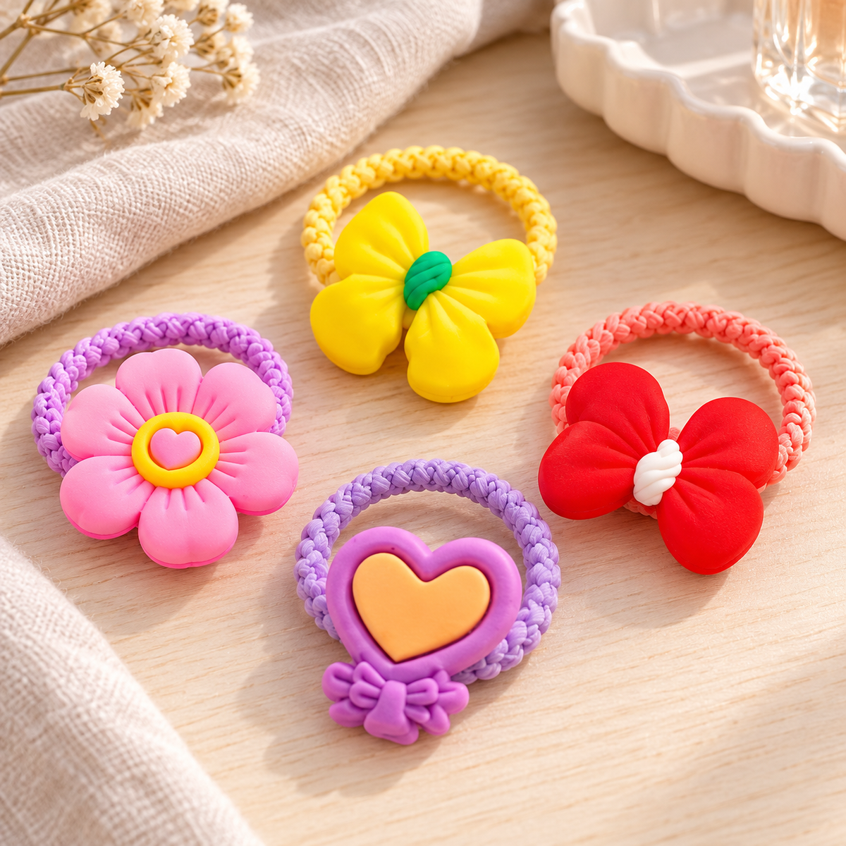 Set de Ligas y Accesorios para el Cabello en ambiente de hogar — Vendalia
