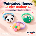 Set de 50 ligas con figuras surtidas — Vendalia. Selección de ejemplos · El surtido puede variar