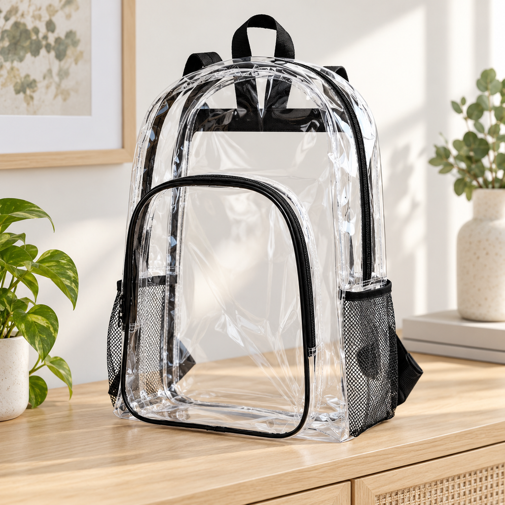 Mochila Transparente en ambiente de hogar — Vendalia