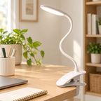 Lámpara LED Flexible con Pinza en ambiente de hogar — Vendalia