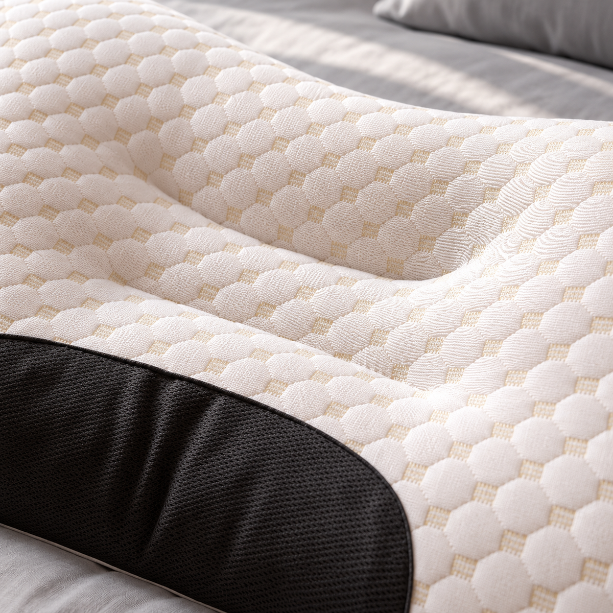 Detalle de la funda y contorno de la almohada ergonómica — Vendalia