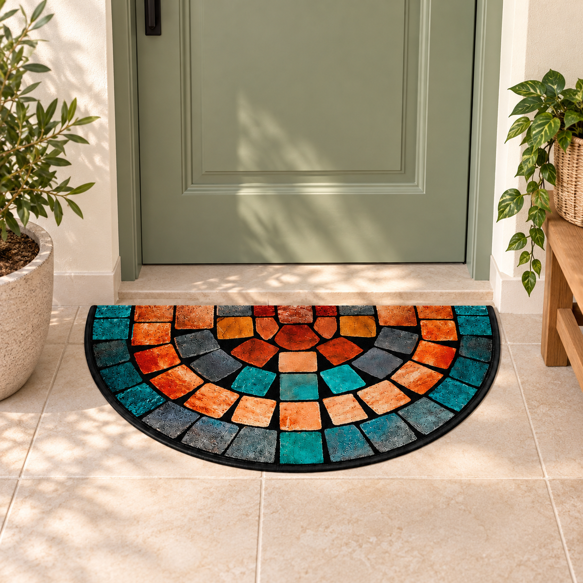 Tapete Decorativo Semicircular Multicolor · fotografía ambientada de Vendalia · SKU 52050