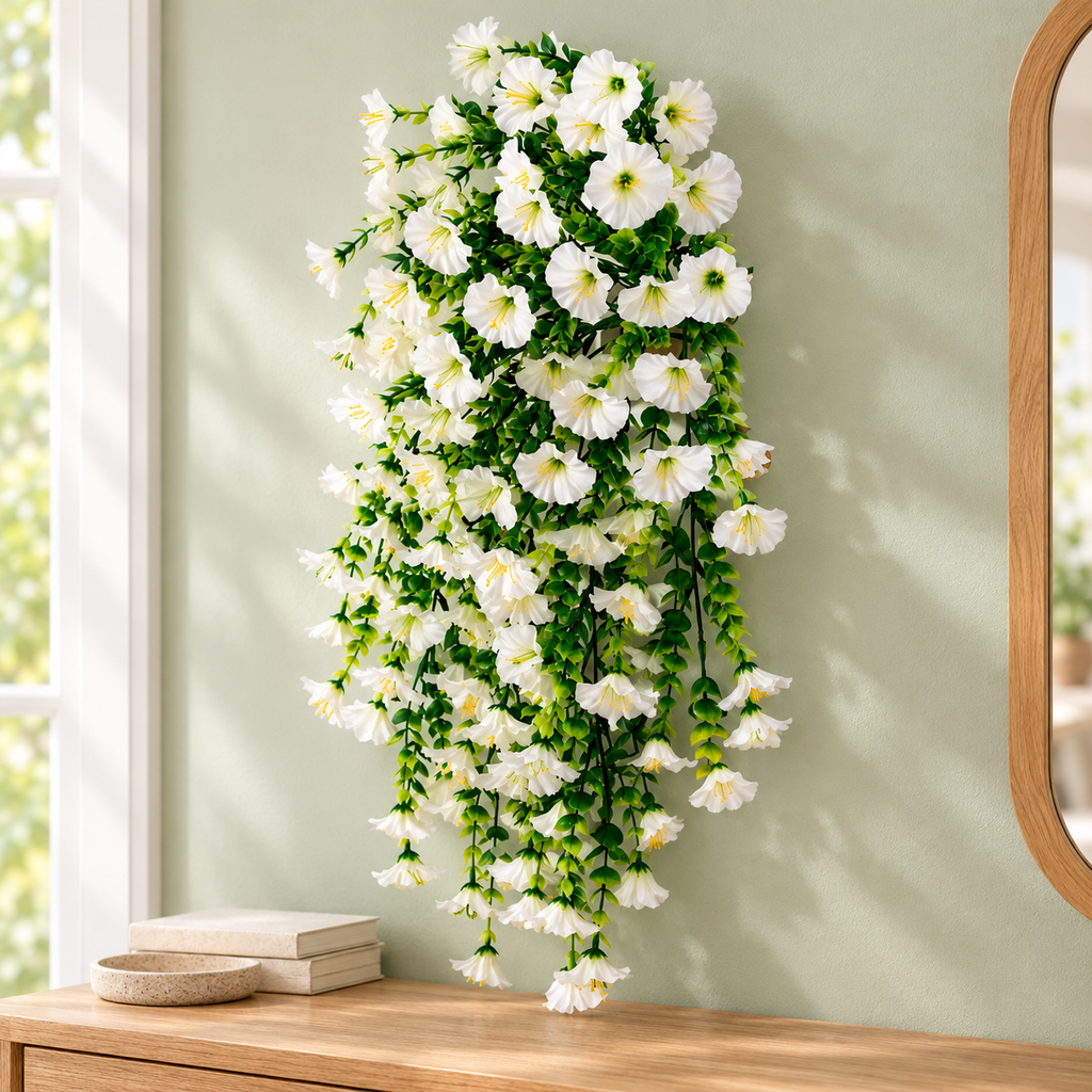 Guirnalda de Flores Artificiales Colgantes 75 cm en ambiente de hogar — Vendalia