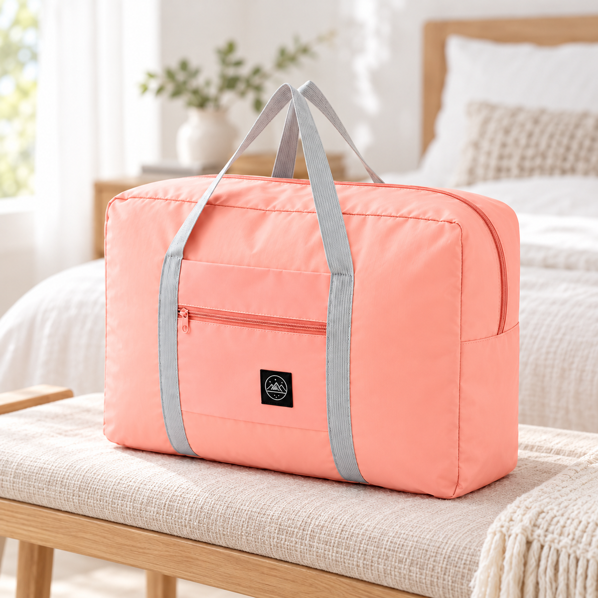 Bolso de viaje plegable durazno en ambiente Vendalia