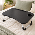 Mesa Plegable Multifuncional para Cama o Sofá en ambiente de hogar — Vendalia
