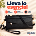 Bolso cartera negro con correa desmontable — presentación Vendalia