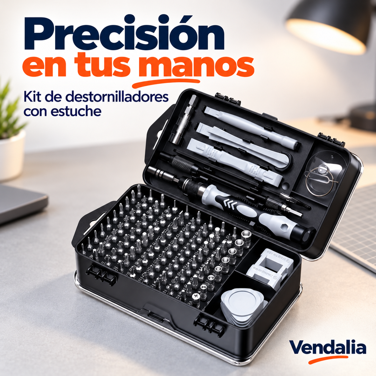 Kit de destornilladores con estuche — portada Vendalia.