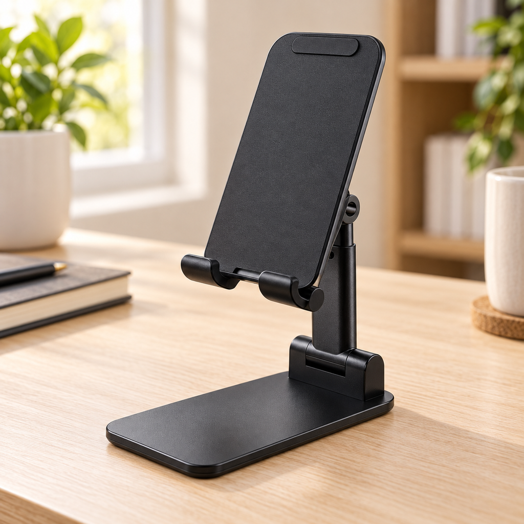Soporte Plegable Ajustable para Celular · fotografía ambientada de Vendalia · SKU 52623