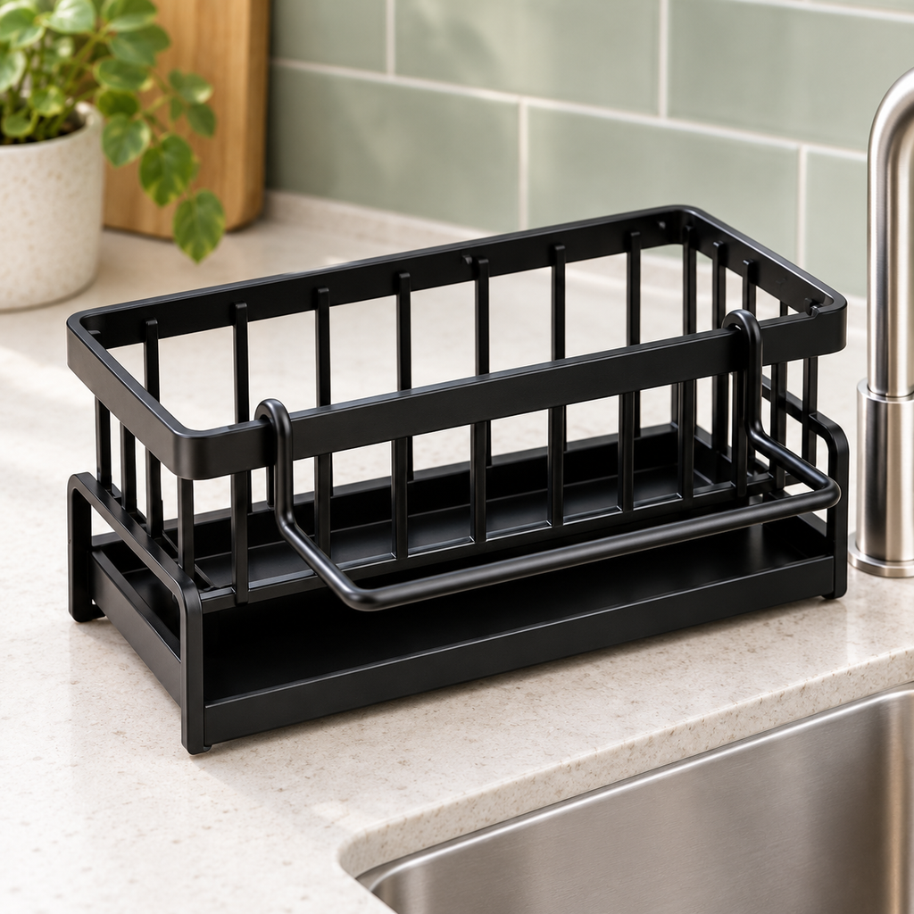 Organizador de plástico para Fregadero con Porta Toallas en ambiente de hogar — Vendalia