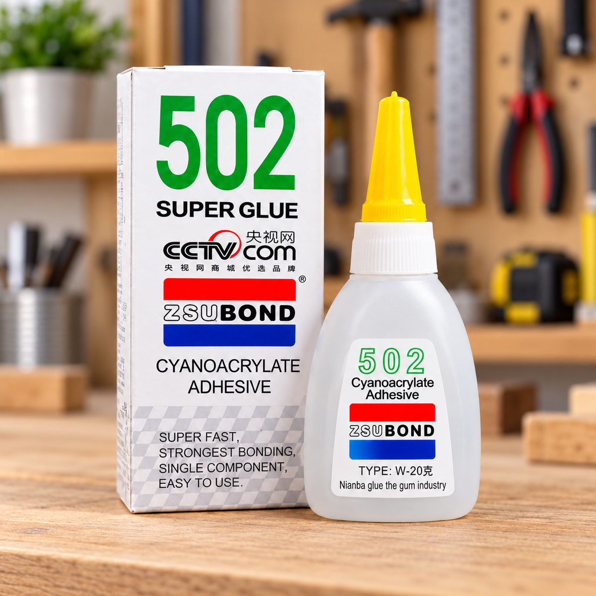 Pegamento 502 Super Glue en ambiente de hogar — Vendalia