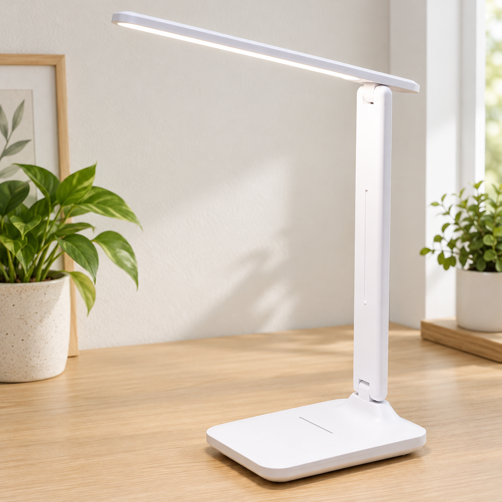 Lámpara de Escritorio LED luz blanca Plegable en ambiente de hogar — Vendalia