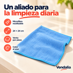 Paño de microfibra 24 × 24 cm — portada Vendalia, color al azar