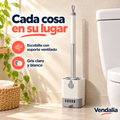 Escobilla gris y blanca con soporte ventilado · Vendalia