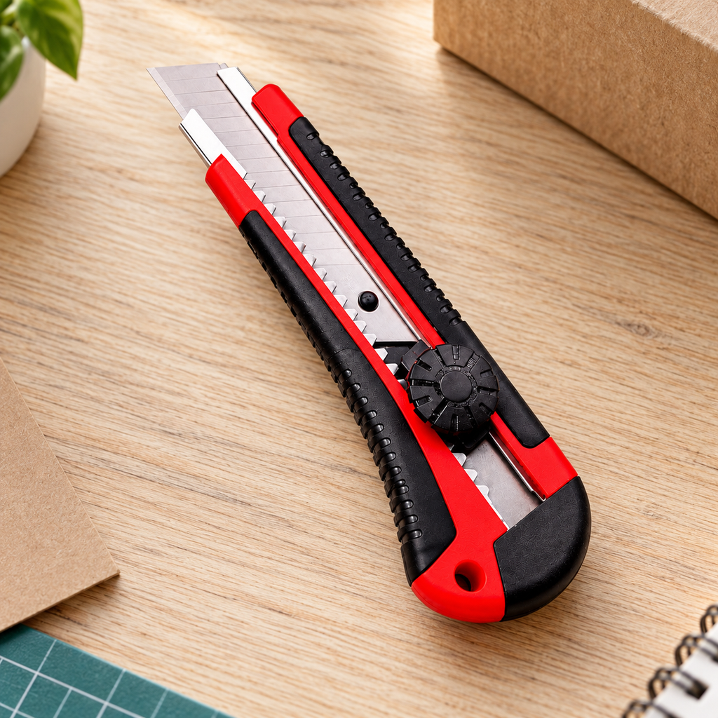 Cúter Retráctil de 16 cm en ambiente de hogar — Vendalia