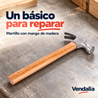 Un básico para reparar — Vendalia. Martillo con mango de madera