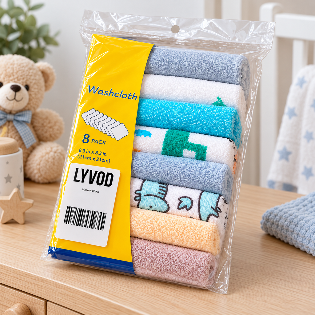 Pañuelos para Bebé Niño Tonos Azules Paquete 8 Piezas en ambiente de hogar — Vendalia