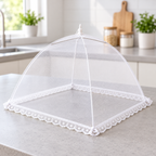 Campana Protectora de Alimentos con Malla. Fotografía del modelo en ambiente Vendalia.