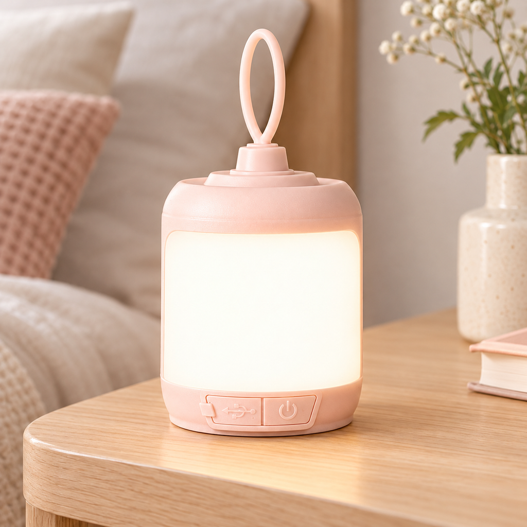 luz nocturna LED portátil en ambiente de hogar — Vendalia