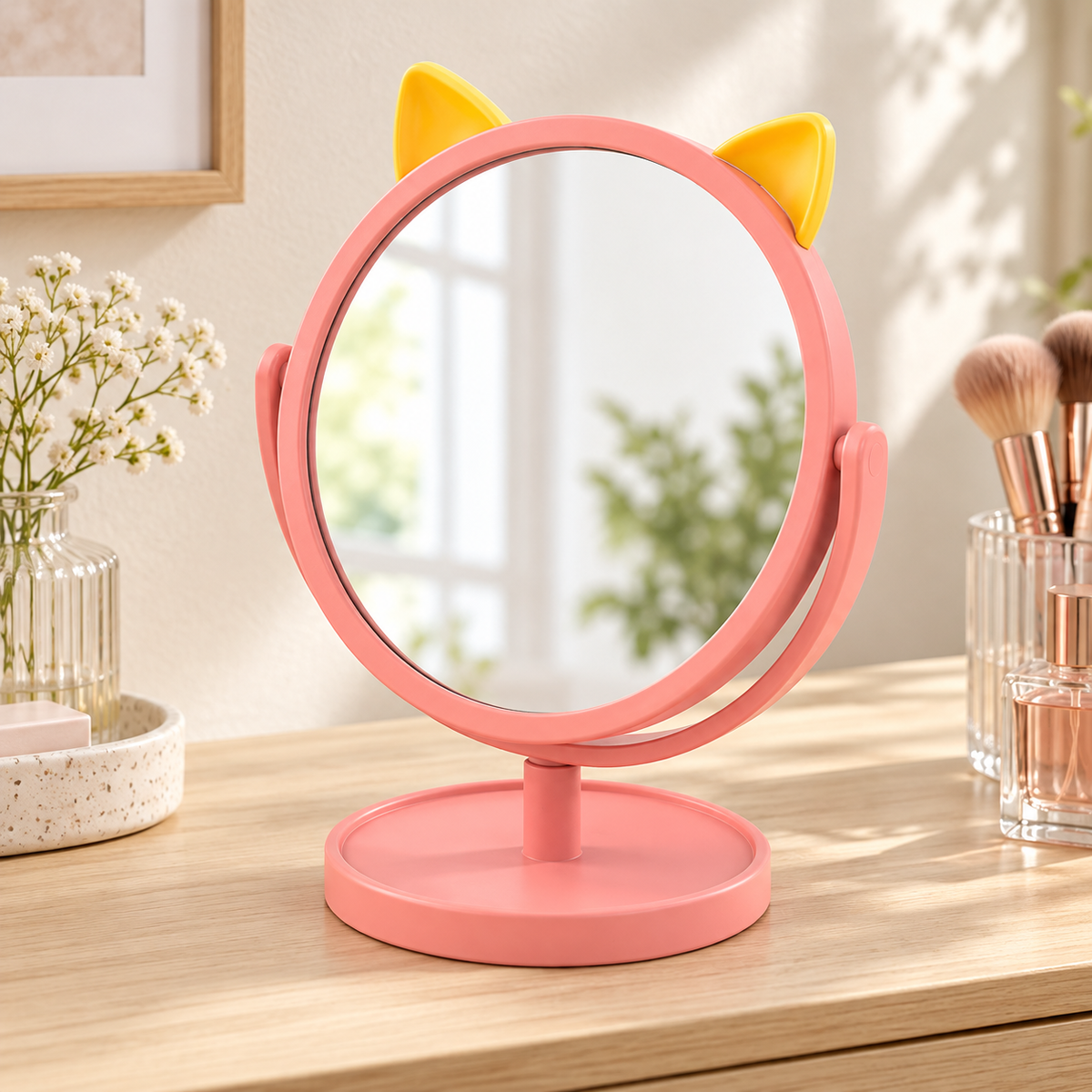Espejo de Tocador con Orejas Decorativas en ambiente de hogar — Vendalia
