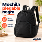 Mochila plegable negra — portada Vendalia