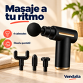 Pistola masajeadora negra y dorada — Presentación Vendalia — SKU 52943