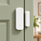 Sensor WiFi para puerta/ventana blanco en ambiente de hogar — Vendalia