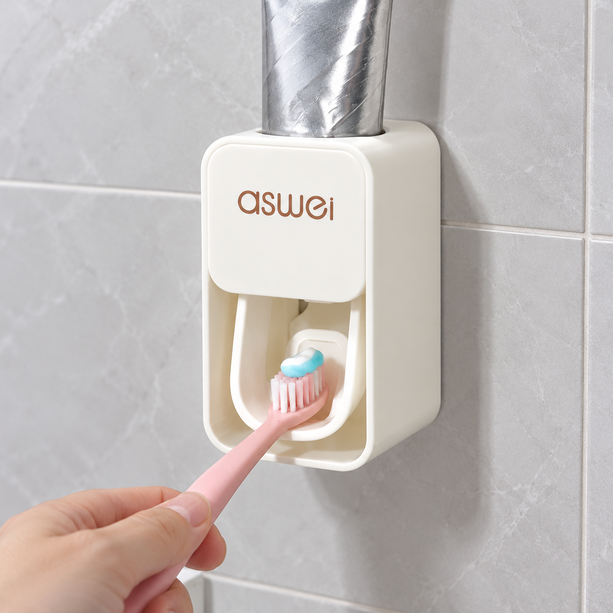 Dispensador de Pasta Dental — vista de detalle