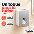 Dispensador de pasta dental blanco y gris — Presentación Vendalia — SKU 52975