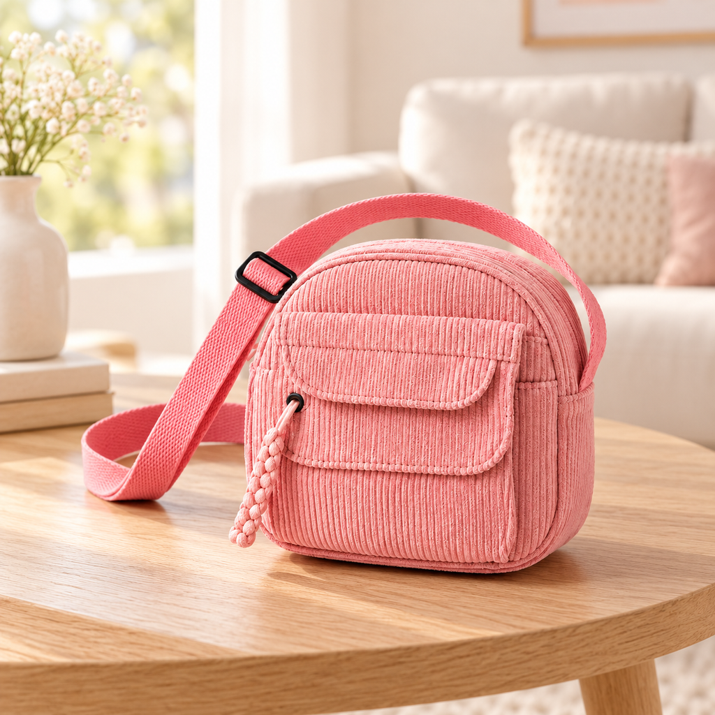 Bolsa Tipo Bandolera Acolchada Rosa en ambiente Vendalia