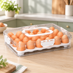 Contenedor para 24 huevos con tapa y asa — ejemplo de uso