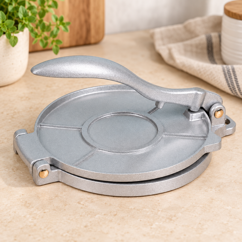 Prensa para Masa y Tortillas de Aluminio en ambiente de hogar — Vendalia