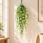 Detalle de una pieza de la planta artificial con flores blancas — paquete de 3 piezas