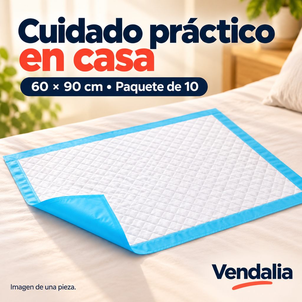 Empapadores desechables 60 × 90 cm — Vendalia. Imagen de una pieza