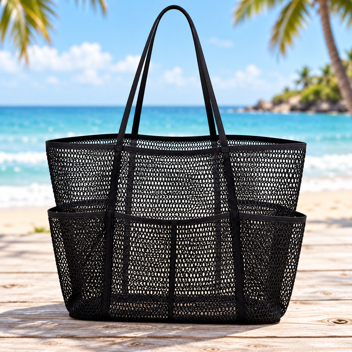 Bolsa de Playa de Malla Impermeable en ambiente Vendalia