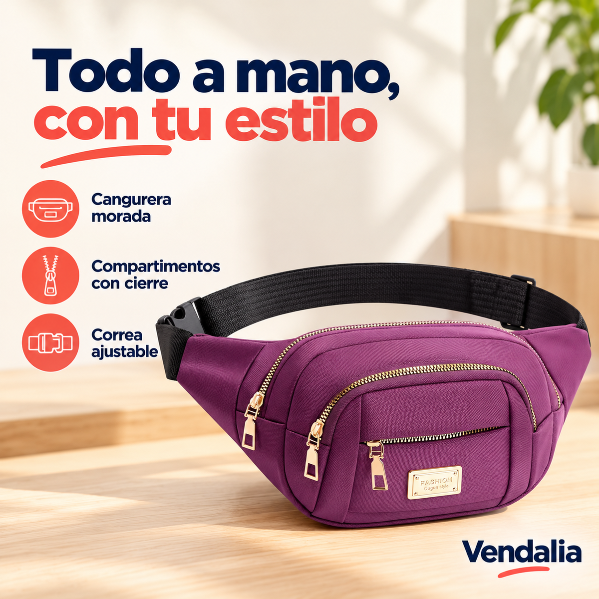 Cangurera morada — presentación Vendalia