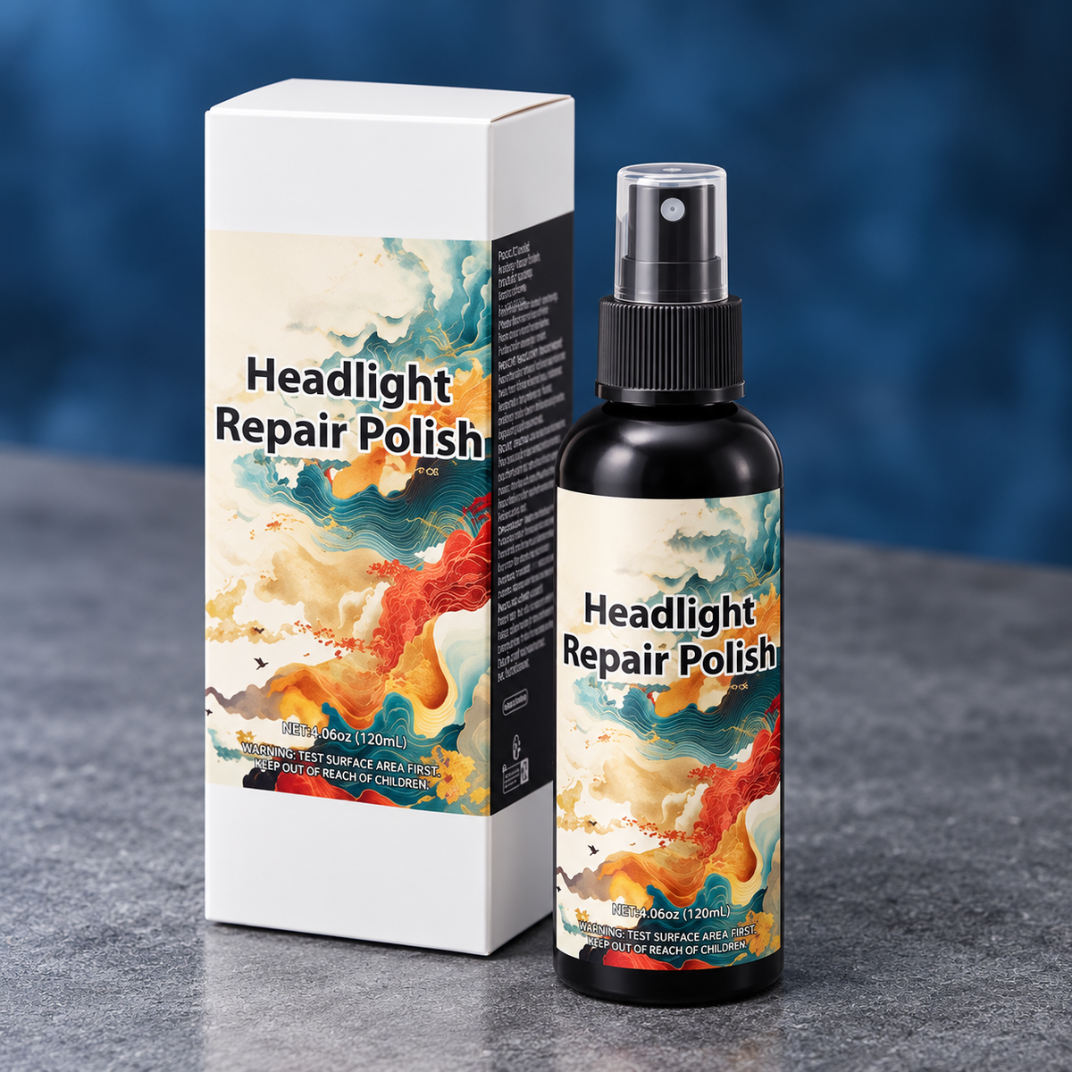 Pulidor de faros de 120 ml con su caja