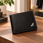 Cartera de Cuero sintético Negra para Hombre en ambiente de hogar — Vendalia