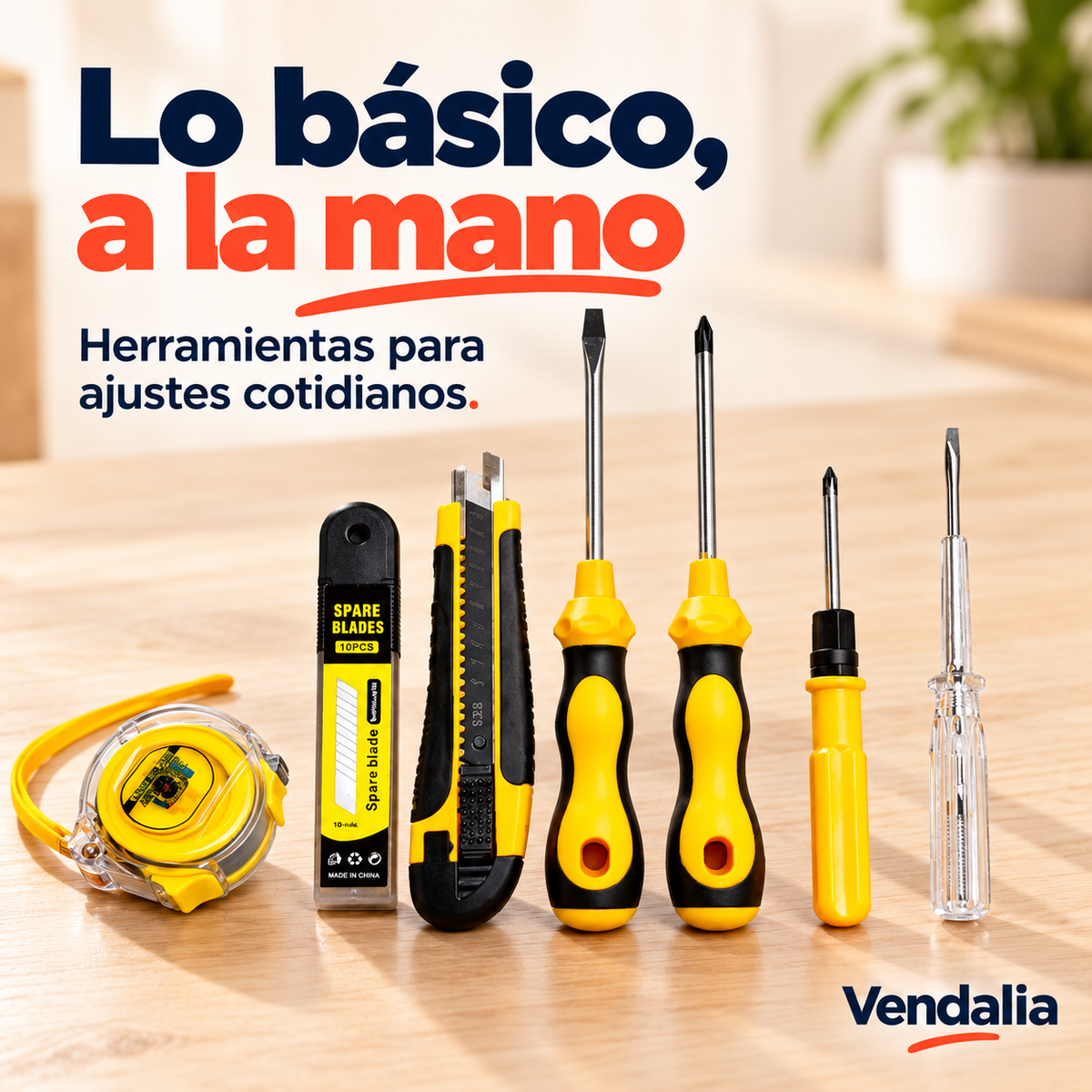 Kit de herramientas amarillo y negro — Vendalia