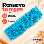 Repuesto de mopa de microfibra azul turquesa · Vendalia