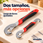 Juego de dos llaves ajustables rojo y negro — Vendalia