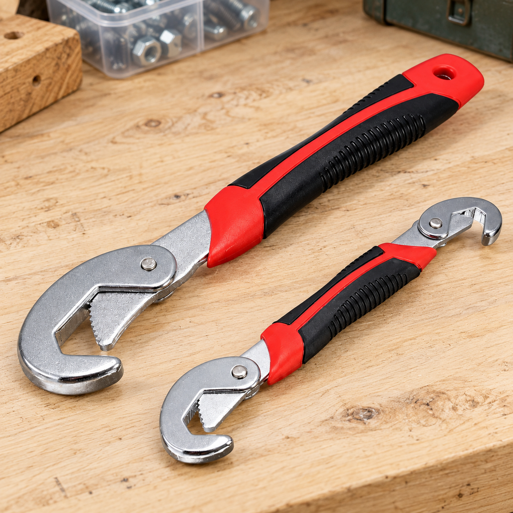 Juego de llaves ajustables universales tipo Smart Wrench en ambiente de hogar — Vendalia