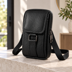 Bolso Crossbody Compacto para Caballero Negro en ambiente Vendalia