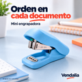 Mini engrapadora azul de escritorio — Vendalia