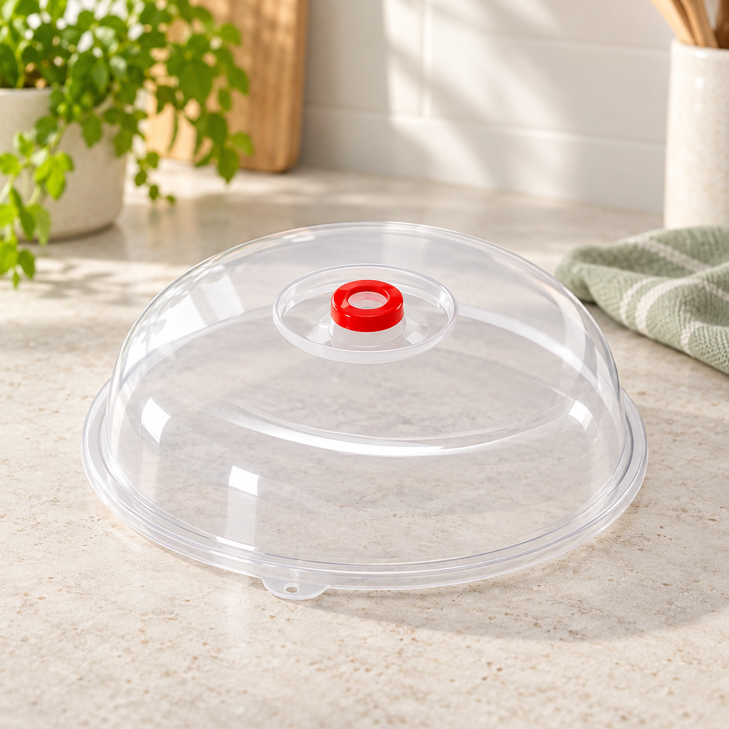 Tapa Protectora para Microondas con Asa Superior · fotografía ambientada de Vendalia · SKU 53271