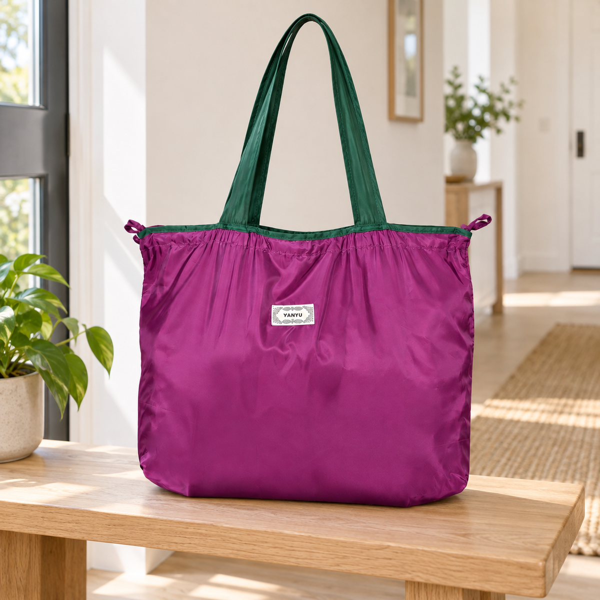 Bolsa Tote Grande Color Morado en ambiente Vendalia